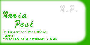 maria pesl business card